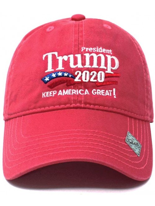 Baseball Caps Trump 2020 Keep America Great Campaign Embroidered US Hat Baseball Cotton Cap PC101 - Pc101 Hot Pink - C31946WU...