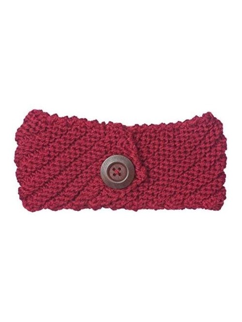 Skullies & Beanies 3 Pack Womens Winter Knit Headband & Hairband Ear Warmer & Beanies - Red-nave-khaki - C918579G0HN $16.87