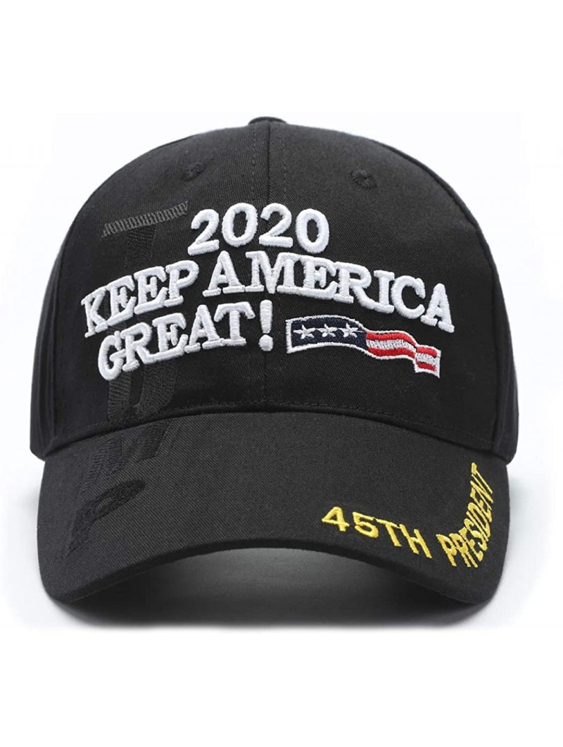 Baseball Caps Donald Trump 2020 Hat Keep America Great Hat 2020 USA Cap Make America Great Again - Black-c - CV18RI0L7I3 $9.34