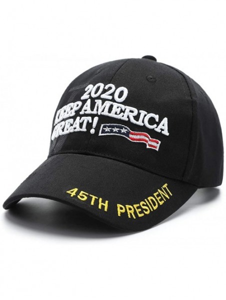 Baseball Caps Donald Trump 2020 Hat Keep America Great Hat 2020 USA Cap Make America Great Again - Black-c - CV18RI0L7I3 $9.34