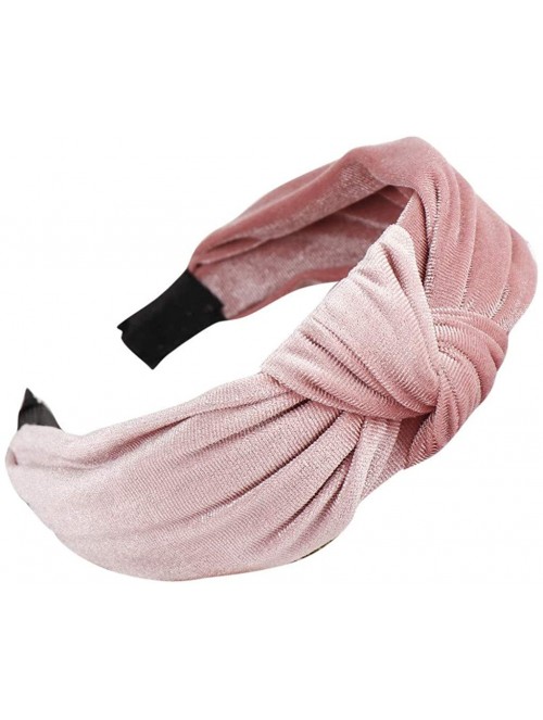 Headbands Women Velvet Bow Knot Hairband Cute Hair Accessories Hair Head Hoop Headband - Pink - CD18U780ZWQ $12.22