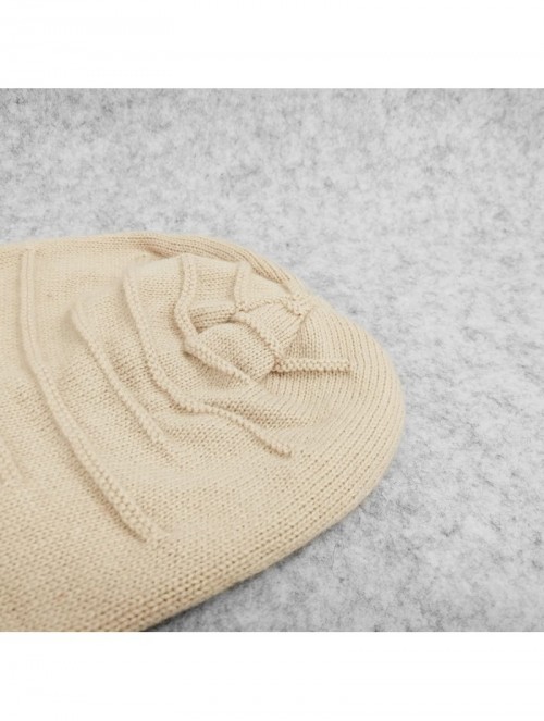 Skullies & Beanies Winter Knit Hat- Slouchy Winter Women Girl Warm Chunky Thin Cable Knit Hat Beanie Skull Cap - Beige - C718...