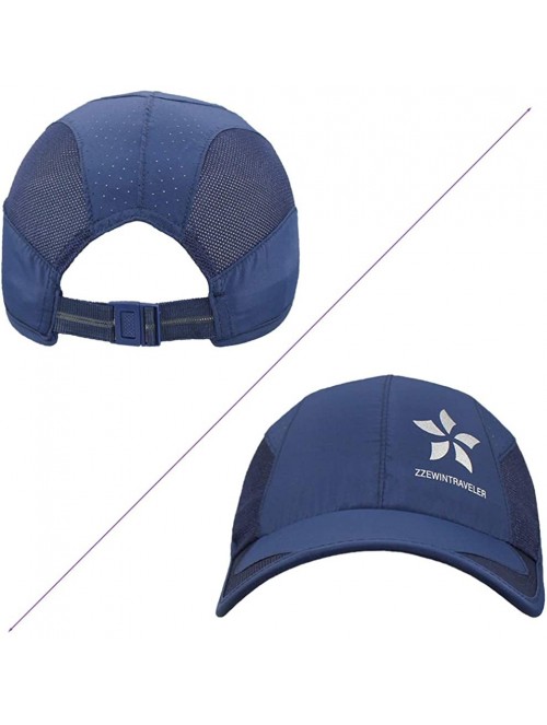 Baseball Caps Quick Dry Cap Running Hats Lightweight Breathable Soft Adjustable Outdoor Sports Hat for Men- Women - Navy - CS...