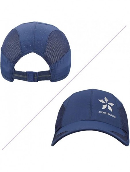 Baseball Caps Quick Dry Cap Running Hats Lightweight Breathable Soft Adjustable Outdoor Sports Hat for Men- Women - Navy - CS...