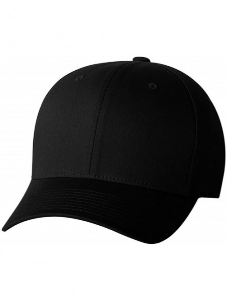 Baseball Caps Brushed Cotton Twill Mid Profile Velcro Cap - Black - C911H6C2LFJ $13.56