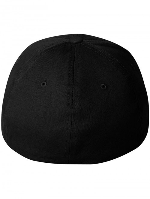 Baseball Caps Brushed Cotton Twill Mid Profile Velcro Cap - Black - C911H6C2LFJ $13.56