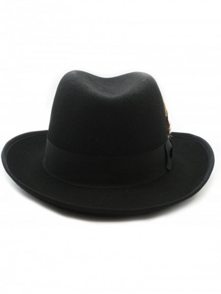 Fedoras Premium Godfather Hat - Black - C912BPOT7LT $38.79