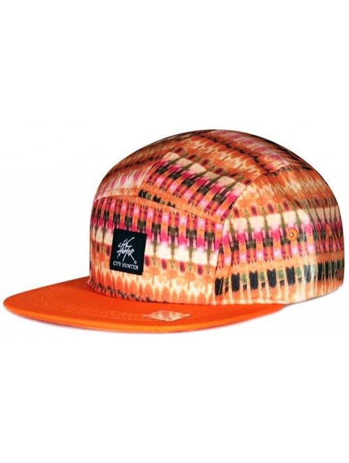 Sun Hats Neon Gradation 5 Panel Biker Hat - Orange - CZ11JAGSKBR $20.19