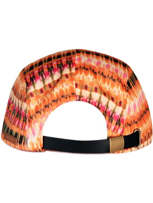 Sun Hats Neon Gradation 5 Panel Biker Hat - Orange - CZ11JAGSKBR $20.19