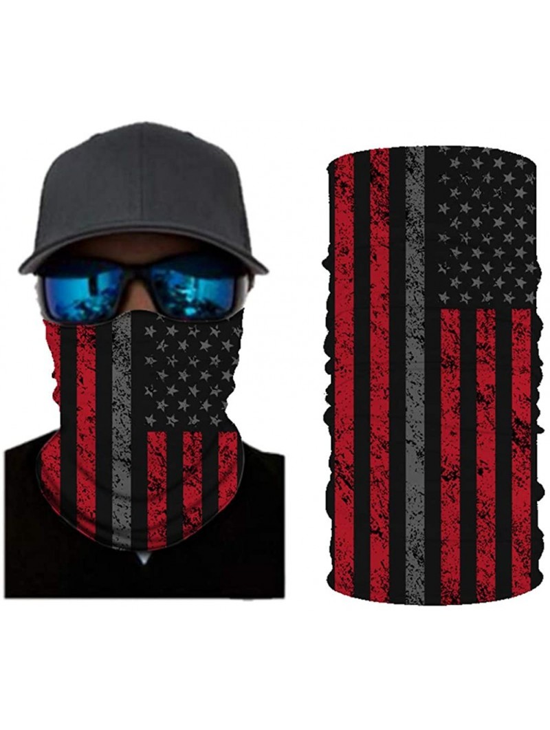 Balaclavas Cool Skull Stars and Stripes USA Flag Print Balaclava Headband Bandana Head Wrap Scarf - American Flag 4 - CX19993...