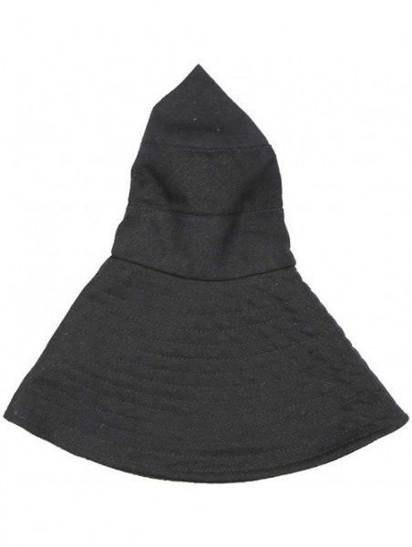 Sun Hats Unisex Cotton Fold Up Foldable - Black - CJ18TIGTN05 $22.46