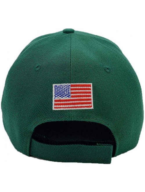 Skullies & Beanies Trump 2020 Keep America Great 3D Embroidery American Flag Baseball Cap - 018 Green - CH18WN0L5M0 $16.00