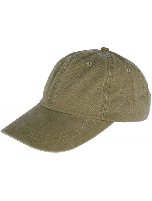 Baseball Caps Pigment Dyed Cotton Twill Cap - Khaki - CG1889SGUOD $9.92