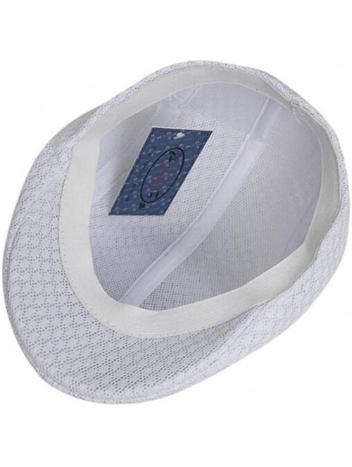 Newsboy Caps Men's Women's Breathable Mesh Solid Color Berets Newsboy Hat - Grey - C118EQ3W5Y7 $19.90