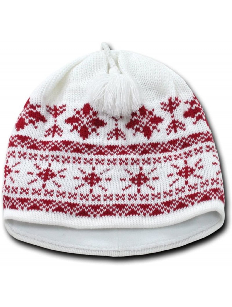 Skullies & Beanies Nordic Beanies (One Size- White) - CJ112LOQBWB $11.27