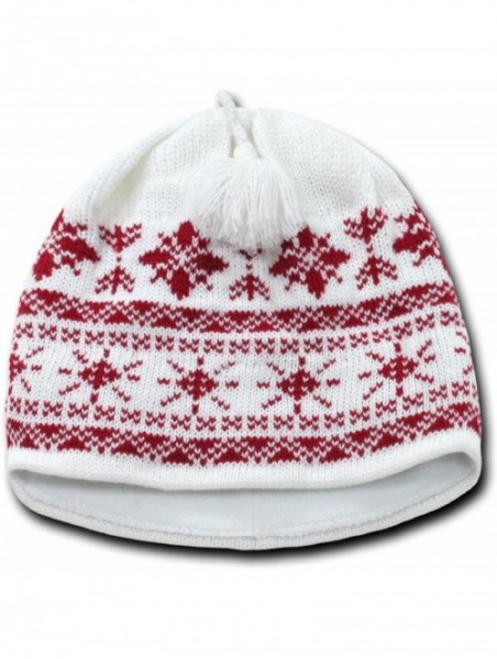 Skullies & Beanies Nordic Beanies (One Size- White) - CJ112LOQBWB $11.27