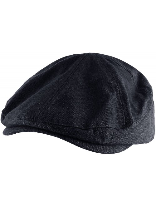 Newsboy Caps 100% Cotton Canvas Newsboy Cap Gatsby Golf Hat - Navy - C512EY0VTV7 $20.47