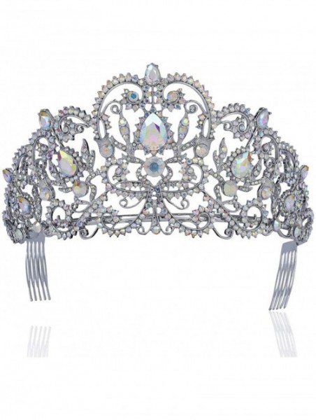 Headbands Victorian Rhinestone Crystal T1505 - AB White - CF18SDM0WWM $35.73