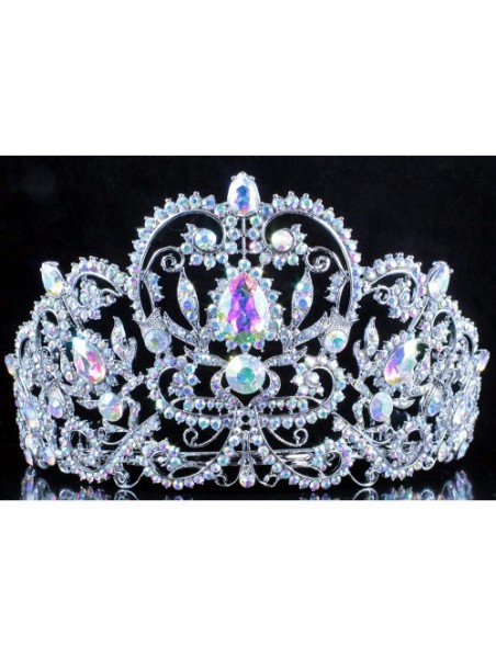 Headbands Victorian Rhinestone Crystal T1505 - AB White - CF18SDM0WWM $35.73