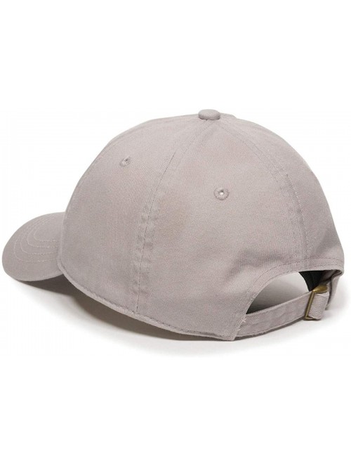 Baseball Caps Peace Sign Baseball Cap Embroidered Cotton Adjustable Dad Hat - Light Grey - CO18QXI9MTM $16.77