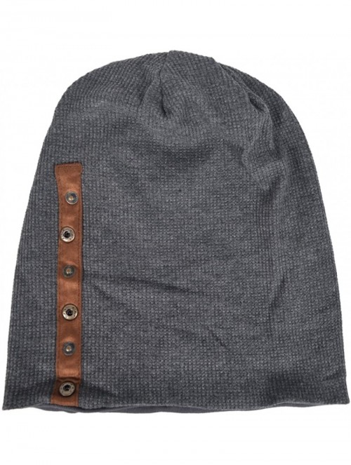 Skullies & Beanies Mens Slouchy Beanie Oversize Knit Skull Cap Long Baggy Hat - 020grey - CL182HA7WNY $19.36