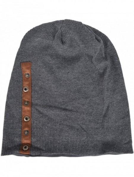 Skullies & Beanies Mens Slouchy Beanie Oversize Knit Skull Cap Long Baggy Hat - 020grey - CL182HA7WNY $19.36