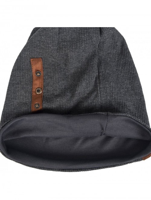 Skullies & Beanies Mens Slouchy Beanie Oversize Knit Skull Cap Long Baggy Hat - 020grey - CL182HA7WNY $19.36