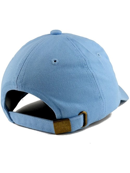 Baseball Caps Number 1 Dad Embroidered Low Profile Soft Cotton Dad Hat Cap - Sky - CI18D55C58A $22.73