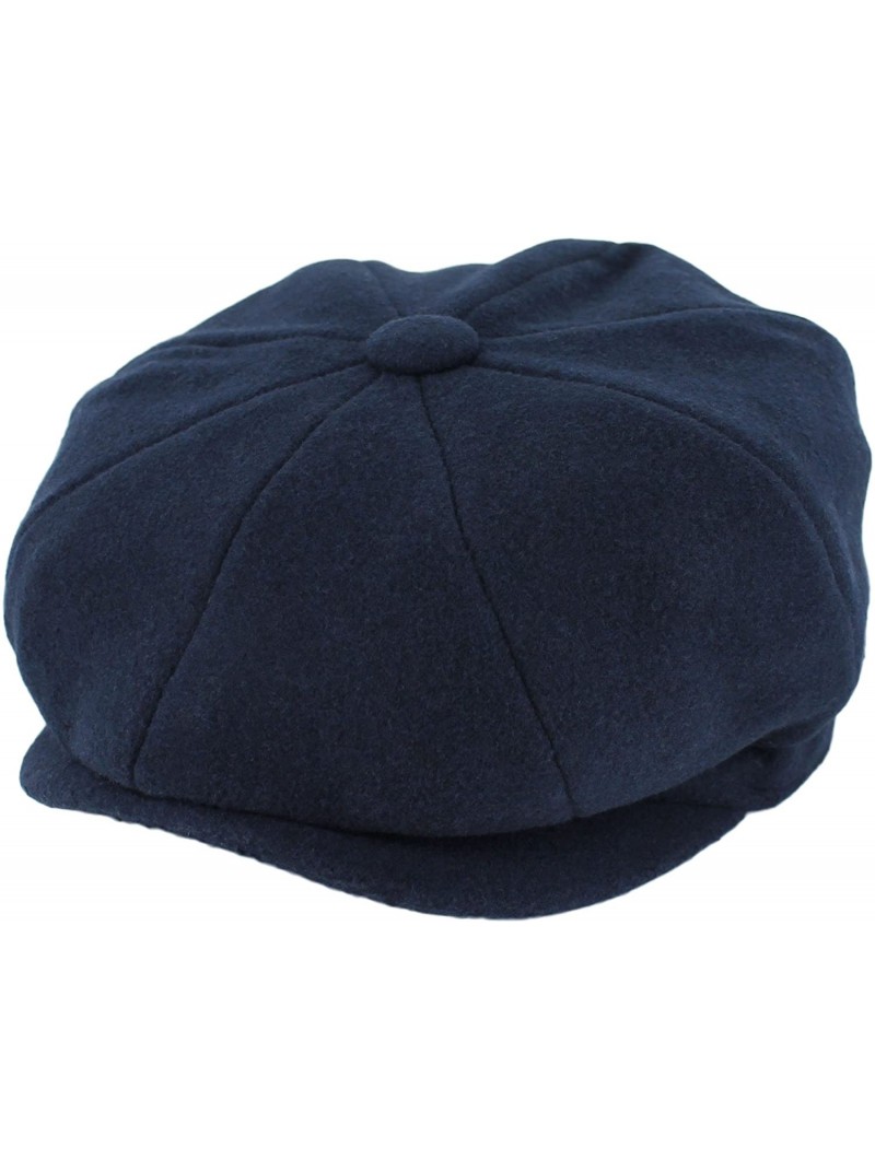 Newsboy Caps Belfry Newsboy Gatsby Men's Women's Soft Tweed Wool Cap - Navy - CH11YQMUCFN $40.01