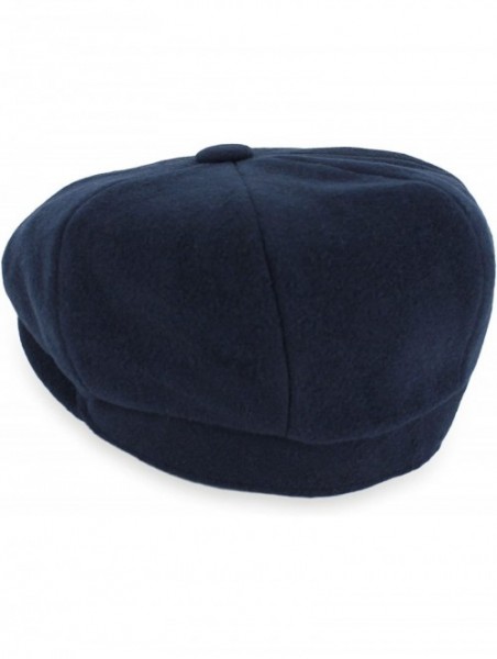 Newsboy Caps Belfry Newsboy Gatsby Men's Women's Soft Tweed Wool Cap - Navy - CH11YQMUCFN $40.01