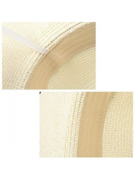 Sun Hats Sunhat for Women -Elegant Big Brim Straw Hat Sunshade Floppy Wide Brim Hats Latest Bowknot Folding Beach Cap - CC18O...