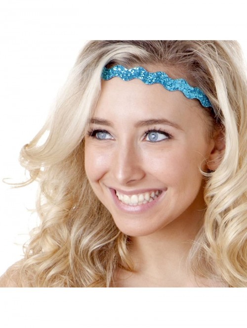 Headbands Women's Bling Glitter Adjustable No Slip Bulk Headbands Gift Sets 10pk - Wave Neutral & Bold 10pk - CC18YKSEXY5 $50.84