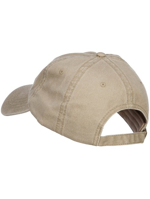 Baseball Caps Thin Blue Line Silver USA Flag Embroidered Washed Cap - Khaki - CD183CXUYDI $28.30