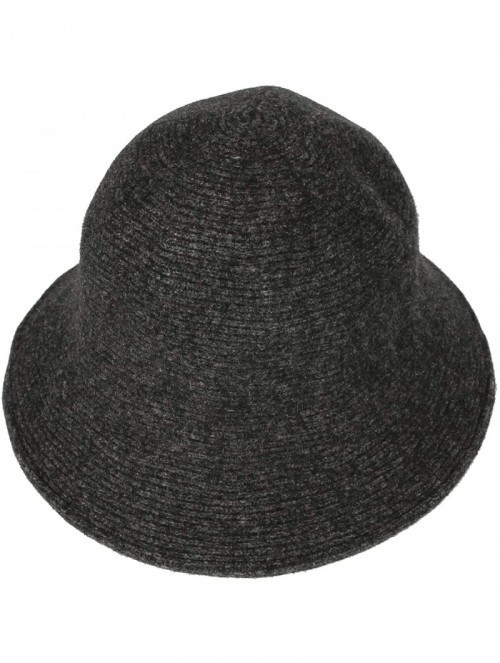 Bucket Hats Wool Winter Floppy Short Brim Womens Bowler Fodora Hat DWB1104 - Charcoal - C218KG060G0 $30.93
