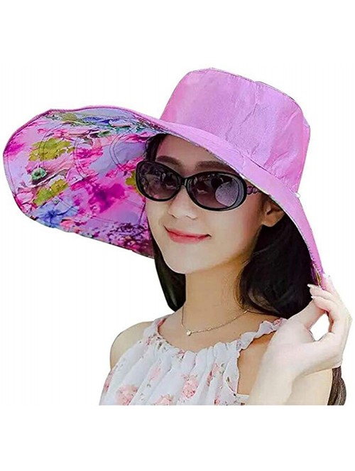 Sun Hats Women's Reversible Rain Hat Sun Hat UV UPF 50 Sun Protection Foldable Large Wide Brim Hat Bucket Hat - CT18N758O28 $...