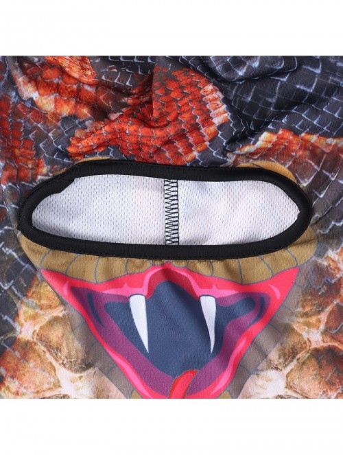 Balaclavas Unisex Animal Face 3D Print Ski Balaclava Full Face Cycling Mask Ski Mask - Orange Pink - CM12NZSLS1V $14.46