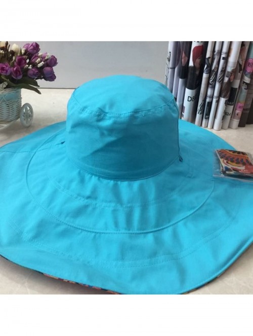 Sun Hats Large Wide Brim Sun Hat for Women-Summer Hats for Beach Garding-Floppy - 2-0-blue - CV18TWKSGLX $20.21