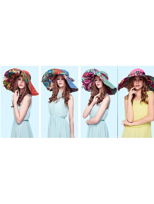 Sun Hats Large Wide Brim Sun Hat for Women-Summer Hats for Beach Garding-Floppy - 2-0-blue - CV18TWKSGLX $20.21