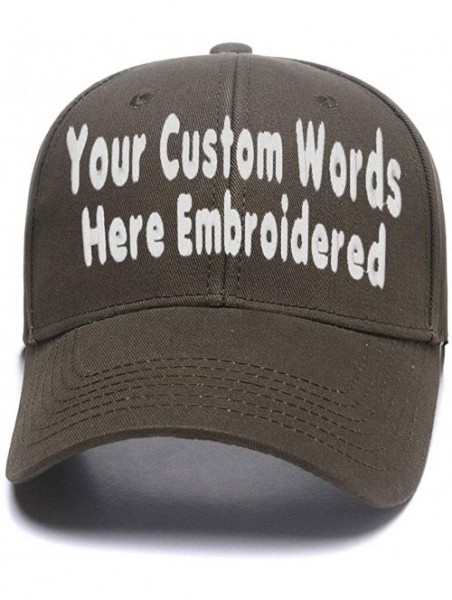 Baseball Caps Custom Embroidered Adjustable Baseball Hat Embroidery Cowboy Caps Men Women Text Gift - Coffee1 - C518H49W8IG $...