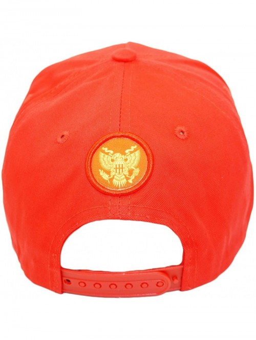 Baseball Caps American Eagle Embroidery Snapback Hat Adjustable Royal Baseball Cap - Red - CK18INRHSW6 $15.90