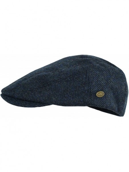 Newsboy Caps Premium Men's Wool Newsboy Cap SnapBrim Thick Winter Ivy Flat Stylish Hat - 3082-navy Herringbone - CF18Y8IZKA6 ...