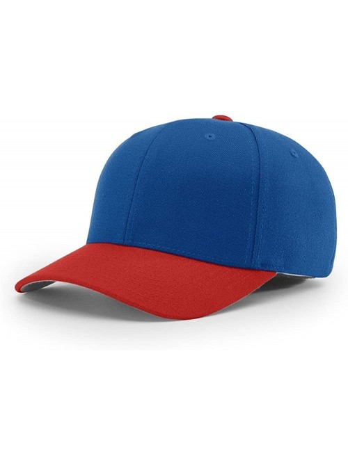Baseball Caps 185 Twill R-Flex Blank Baseball Cap FIT HAT - Royal/Red - CU1873N326D $12.21