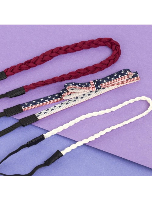 Headbands Red White Blue American Patriotic 4th of July Trio Headband Set - CU182HSXZ3I $14.33