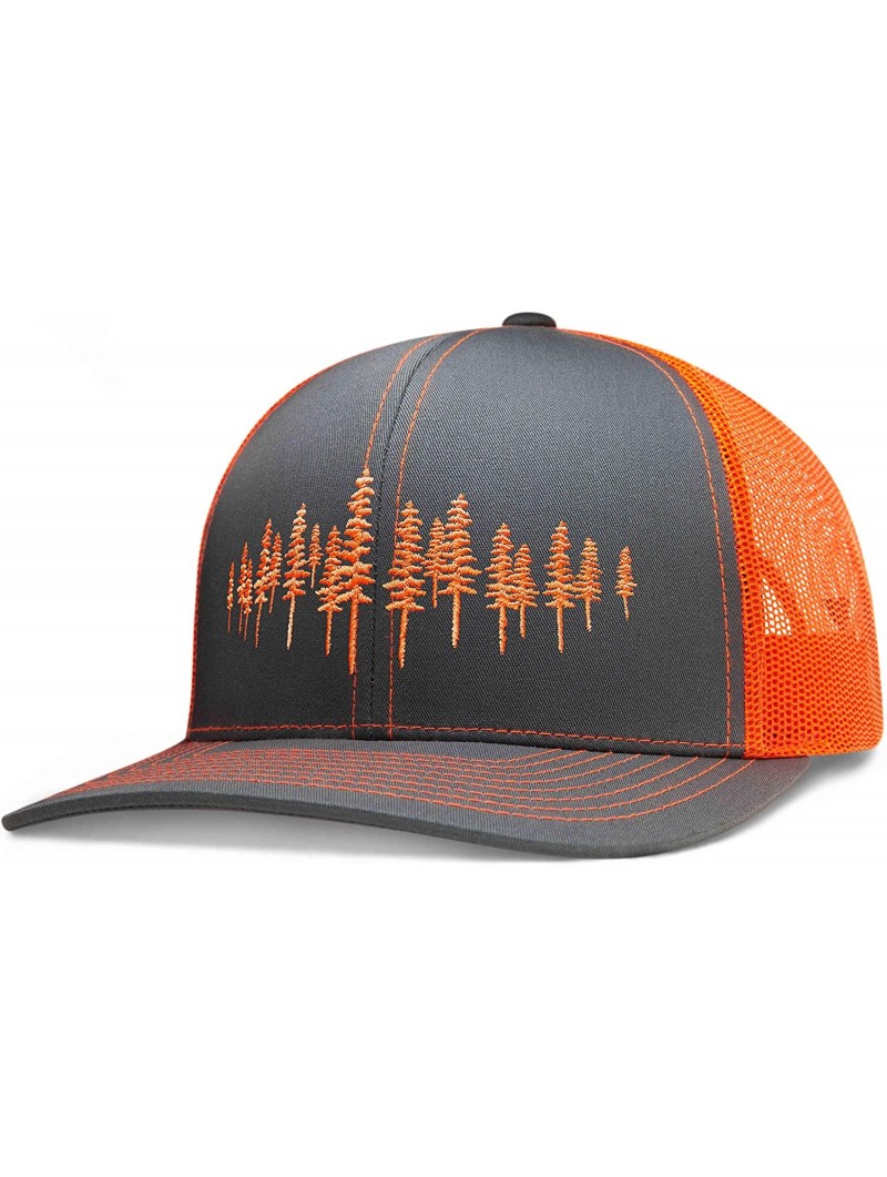 Baseball Caps Trucker Hat- Tamarack Forest - Gray- Orange / Orange - CY1983O6DSE $27.27