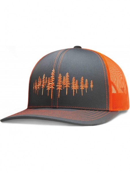 Baseball Caps Trucker Hat- Tamarack Forest - Gray- Orange / Orange - CY1983O6DSE $27.27