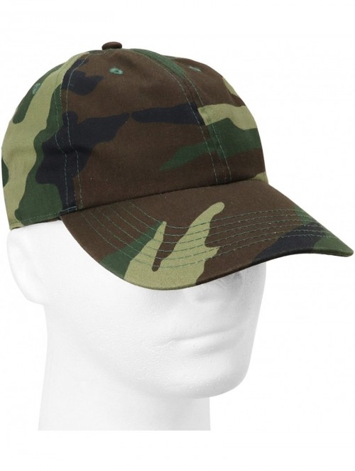 Baseball Caps 12-Pack Wholesale Classic Baseball Cap 100% Cotton Soft Adjustable Size - Woodland Camo - CH18E6L4KO4 $73.72