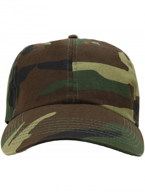 Baseball Caps 12-Pack Wholesale Classic Baseball Cap 100% Cotton Soft Adjustable Size - Woodland Camo - CH18E6L4KO4 $73.72