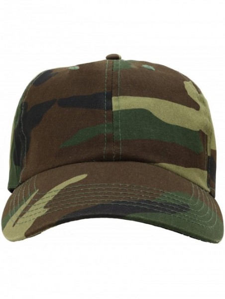 Baseball Caps 12-Pack Wholesale Classic Baseball Cap 100% Cotton Soft Adjustable Size - Woodland Camo - CH18E6L4KO4 $73.72