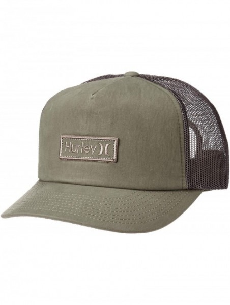 Baseball Caps Men's Waxed Canvas Trucker Baseball Cap - Olive Canvas - CY18CC4W4CX $27.60