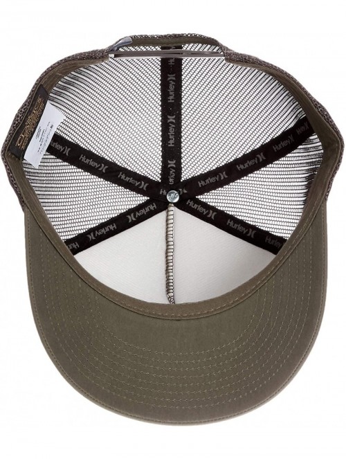 Baseball Caps Men's Waxed Canvas Trucker Baseball Cap - Olive Canvas - CY18CC4W4CX $27.60